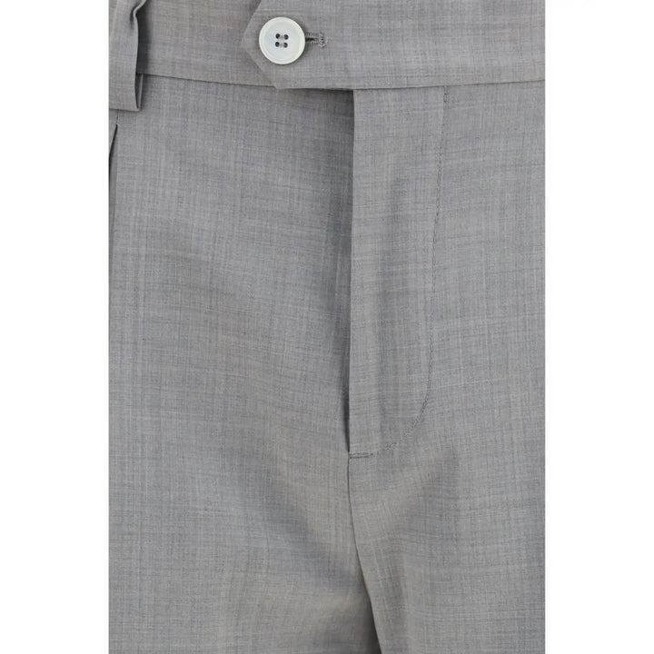 Brunello Cucinelli Gray Wool Oves Aries Dress Pants