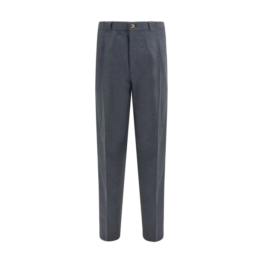 Brunello Cucinelli Gray Wool Oves Aries Dress Pants