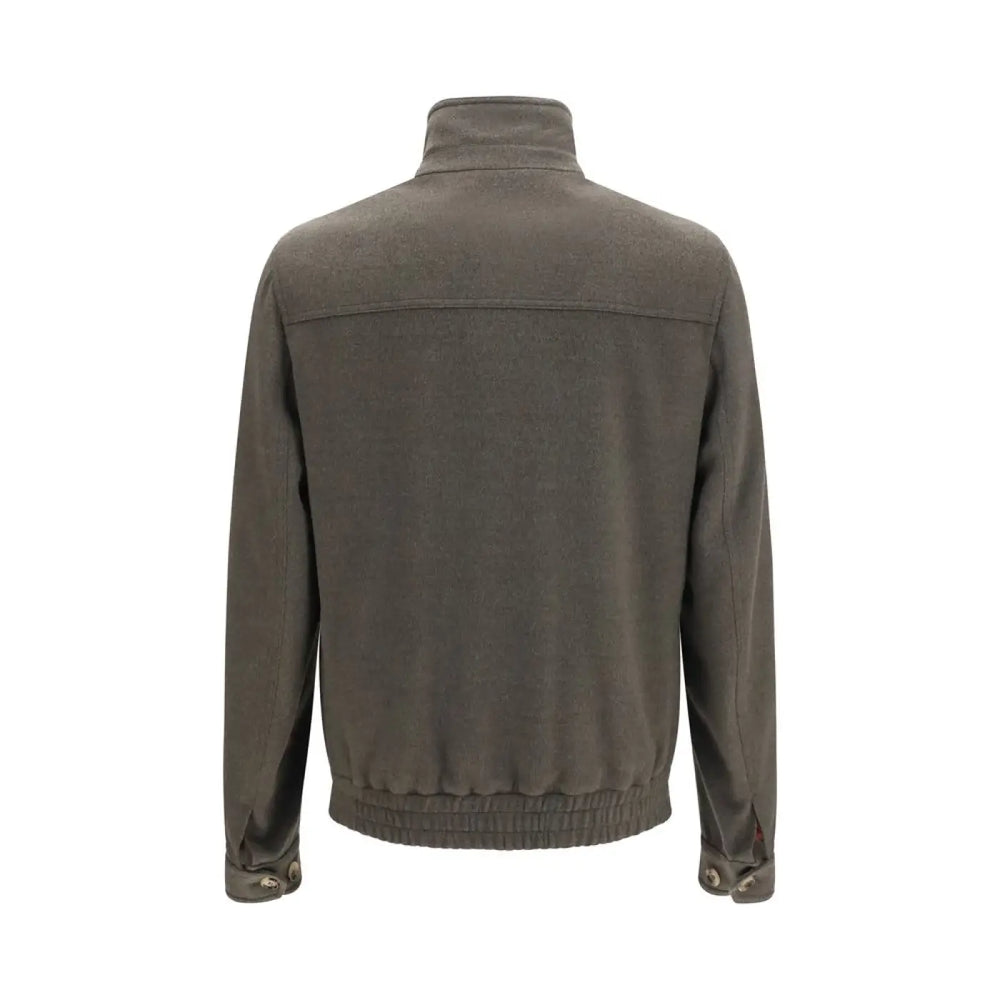 Brunello Cucinelli Gray Wool Oves Aries Full-length Jacket