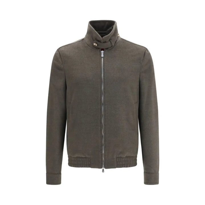 Brunello Cucinelli Gray Wool Oves Aries Full-length Jacket