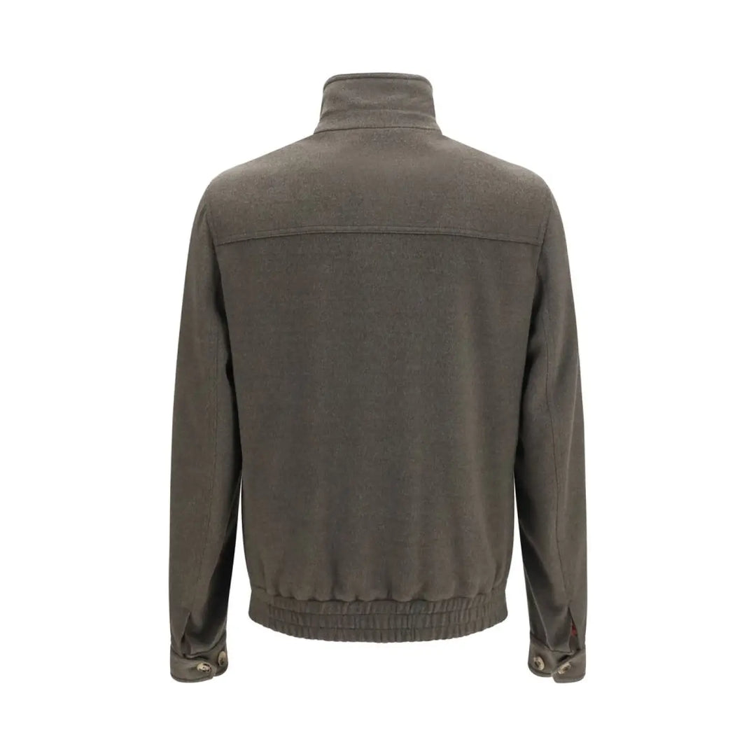 Brunello Cucinelli Gray Wool Oves Aries Full-length Jacket