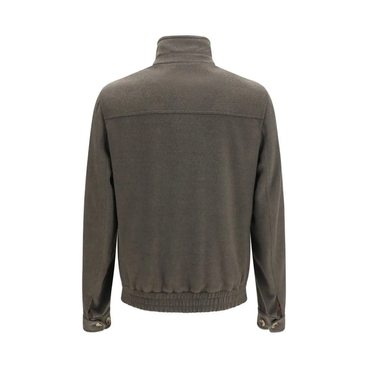 Brunello Cucinelli Gray Wool Oves Aries Full-length Jacket