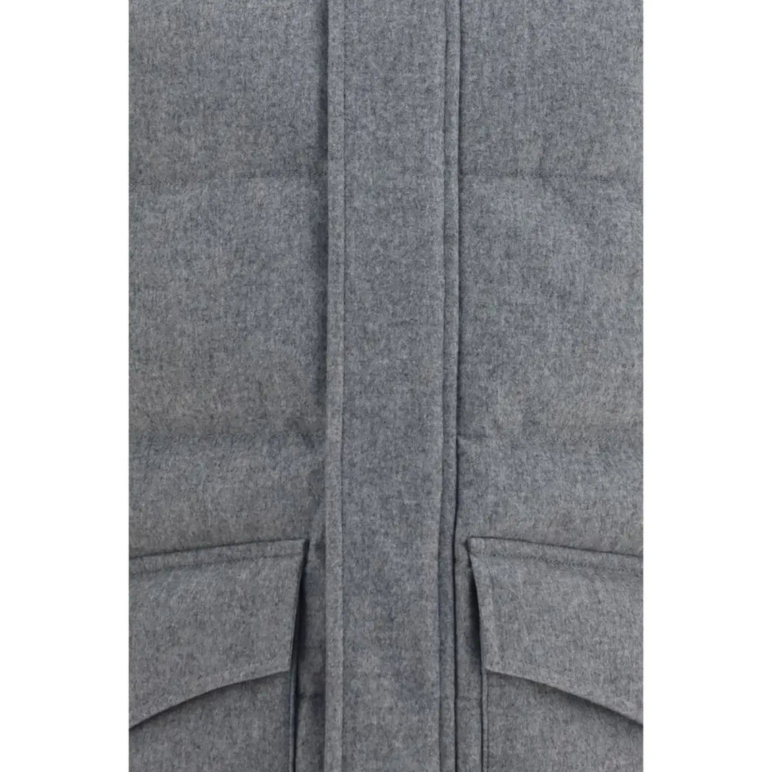Brunello Cucinelli Gray Wool Oves Aries Full-length Jacket