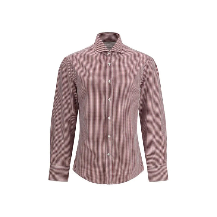 Brunello Cucinelli Multicolor Cotton Pattern Shirt