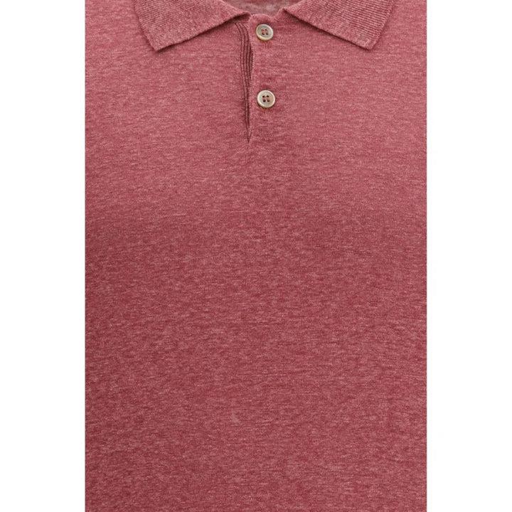 Brunello Cucinelli Multicolor Linen Polo Shirt