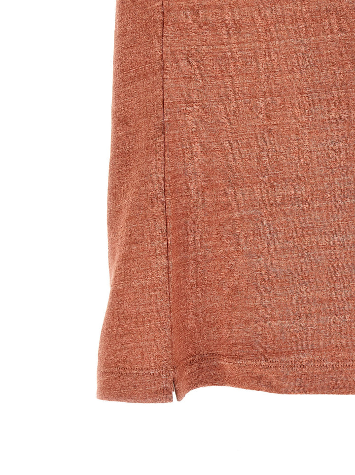 Brunello Cucinelli Orange Linen Polo Shirt