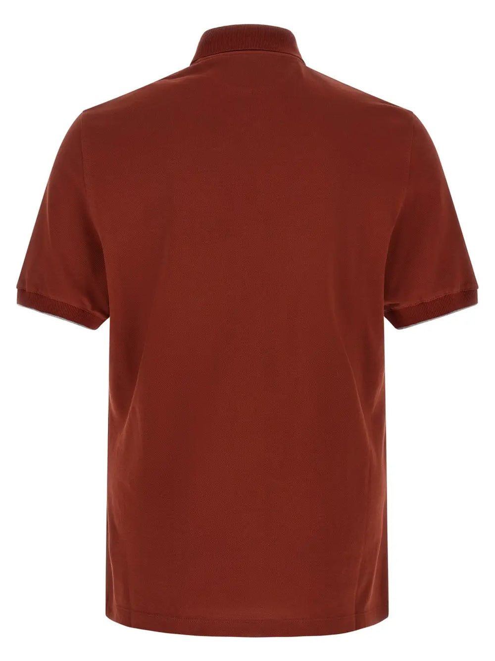 Brunello Cucinelli Red Cotton Polo Shirt
