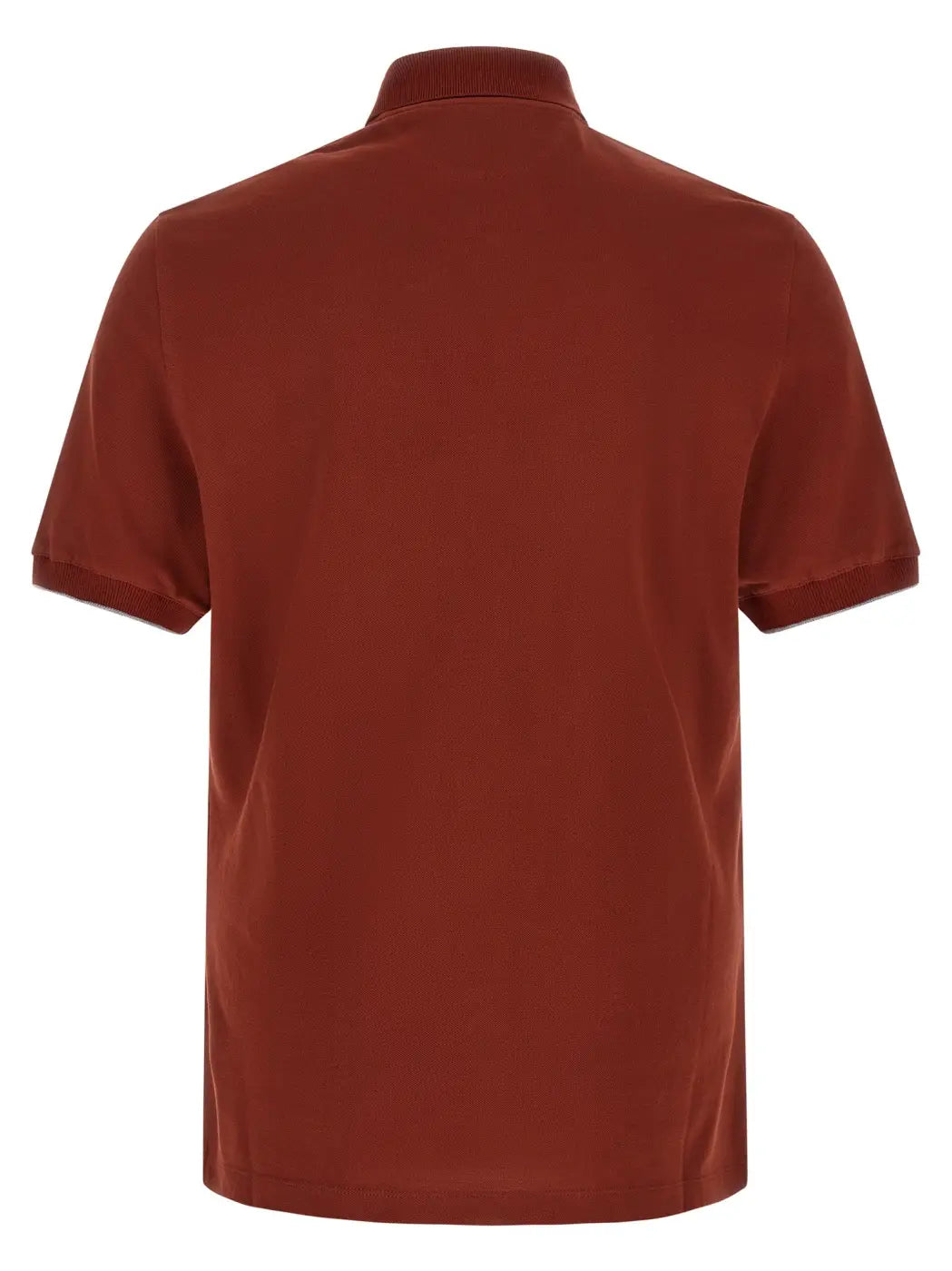Brunello Cucinelli Red Cotton Polo Shirt
