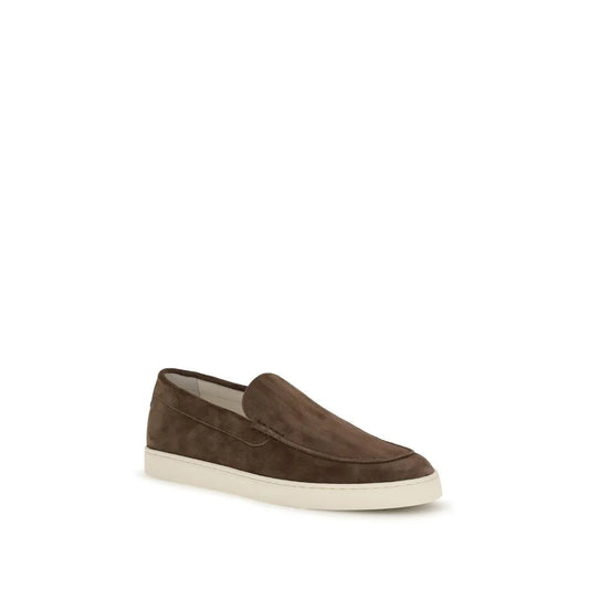 Brunello Cucinelli Suede Loafers with Contrasting Flat Rubber Sole