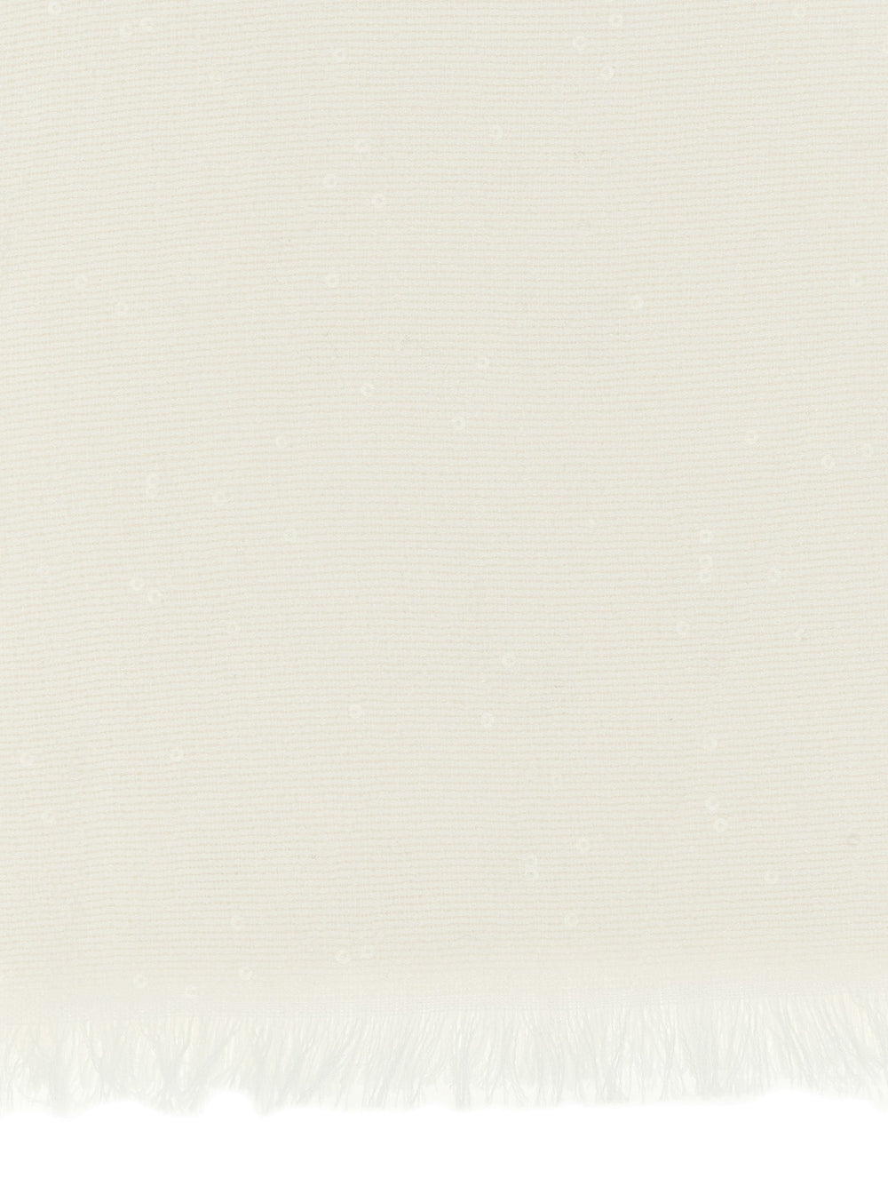 Brunello Cucinelli White Cashmere Scarf