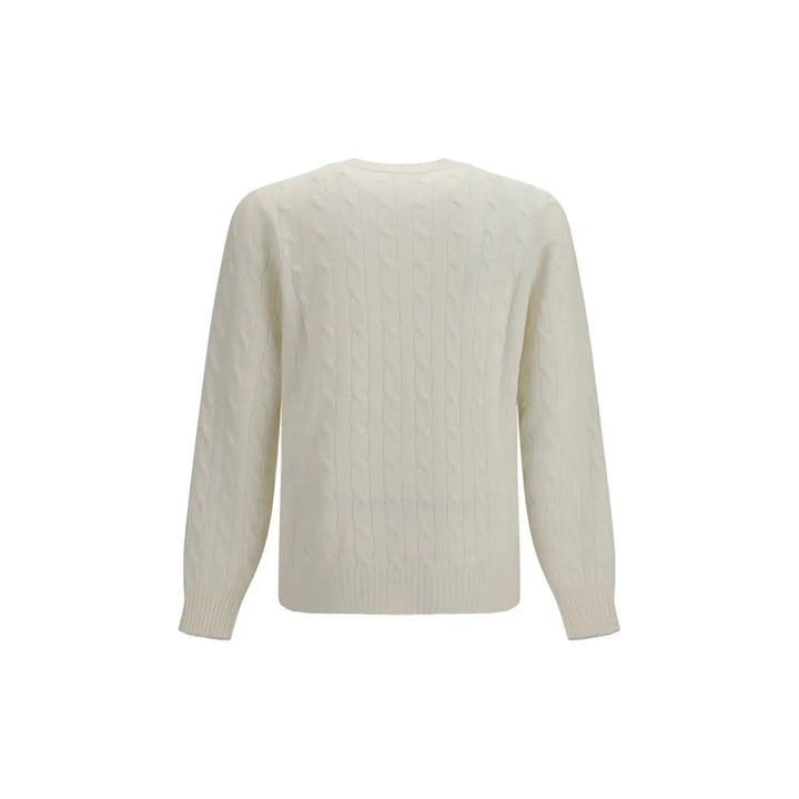 Brunello Cucinelli White Cashmere Sweater