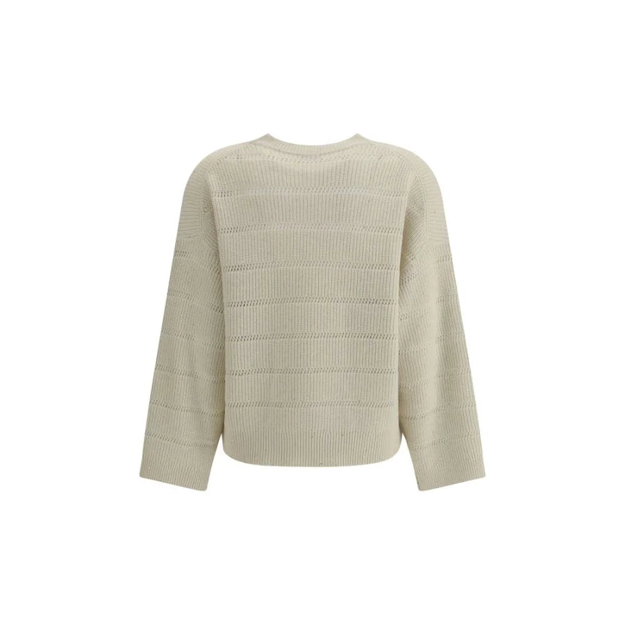 Brunello Cucinelli White Cashmere Sweater