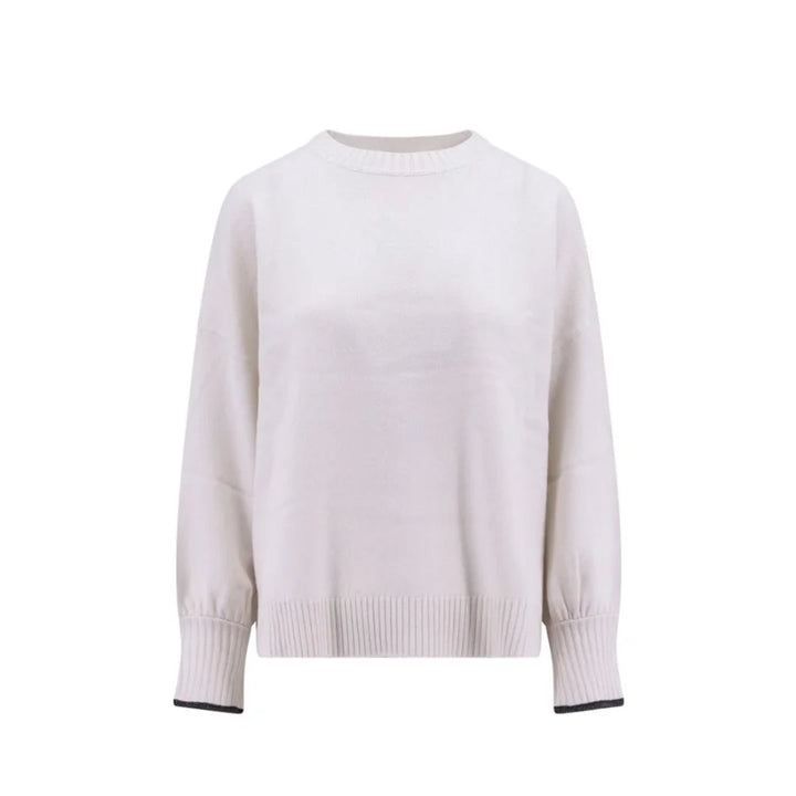 Brunello Cucinelli White Cashmere Sweater