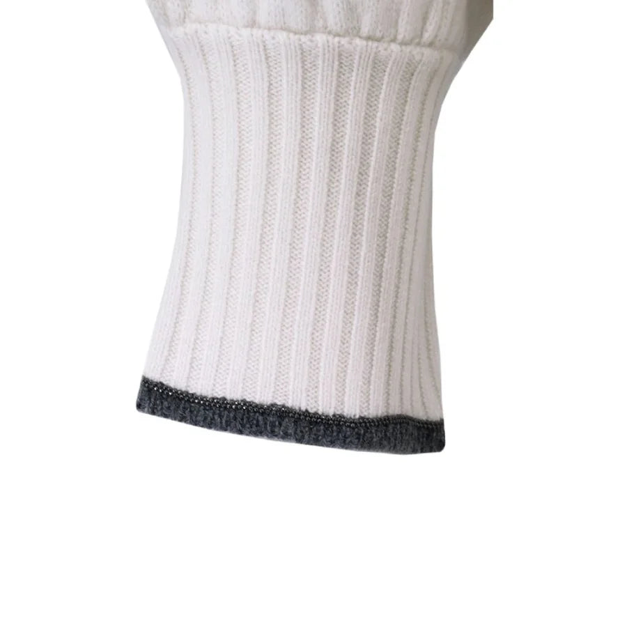 Brunello Cucinelli White Cashmere Sweater