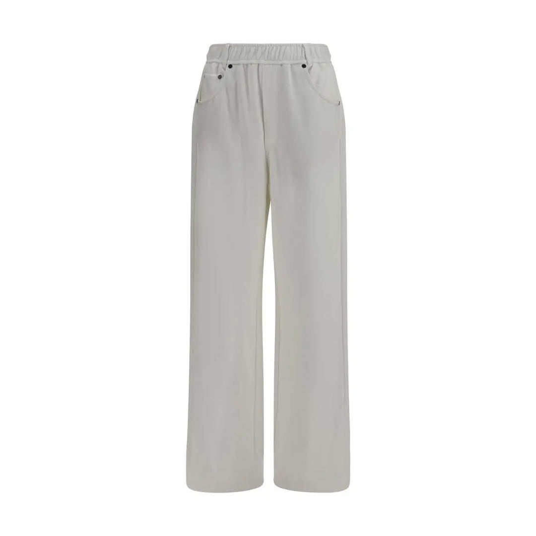 Brunello Cucinelli White Cotton Athletic Pants
