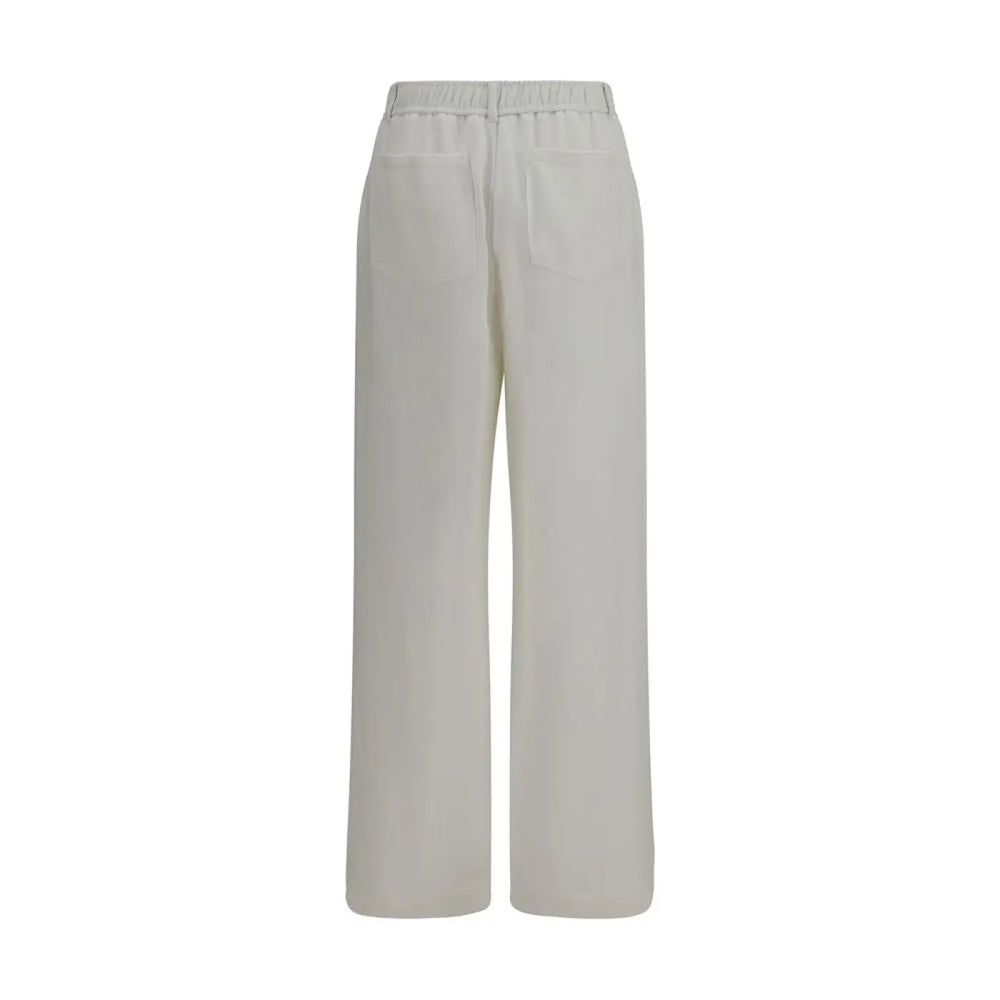 Brunello Cucinelli White Cotton Athletic Pants
