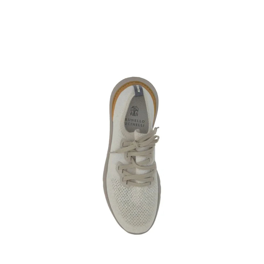 Brunello Cucinelli White Cotton Athletic Sneakers