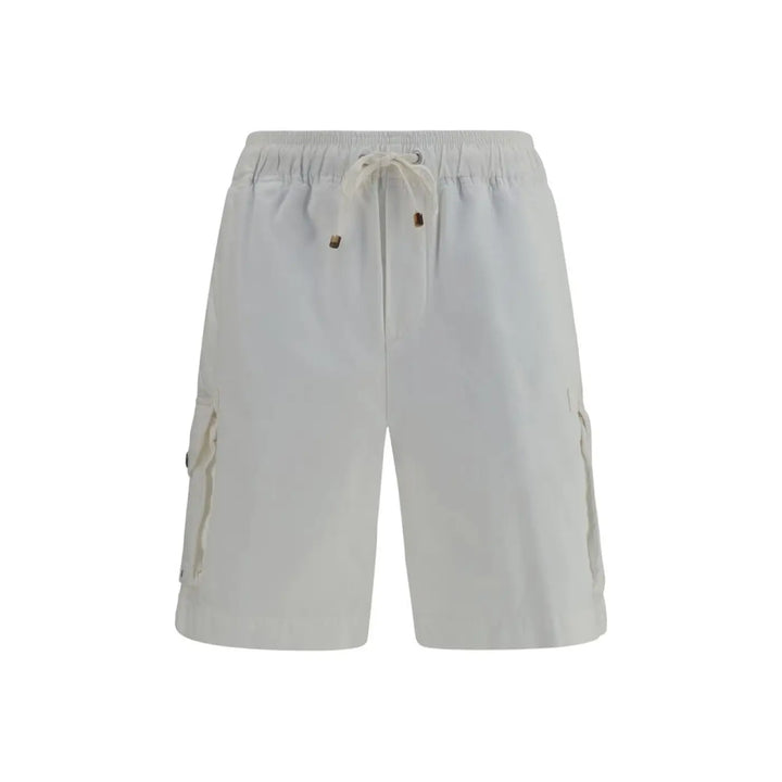 Brunello Cucinelli White Cotton Bermuda Shorts