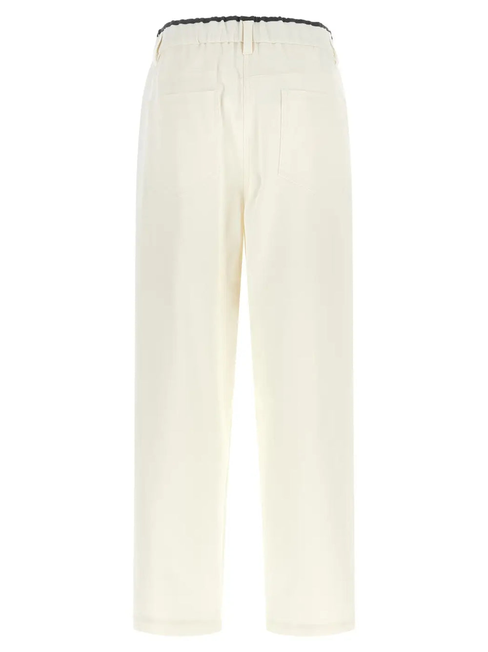 Brunello Cucinelli White Cotton Casual Pants
