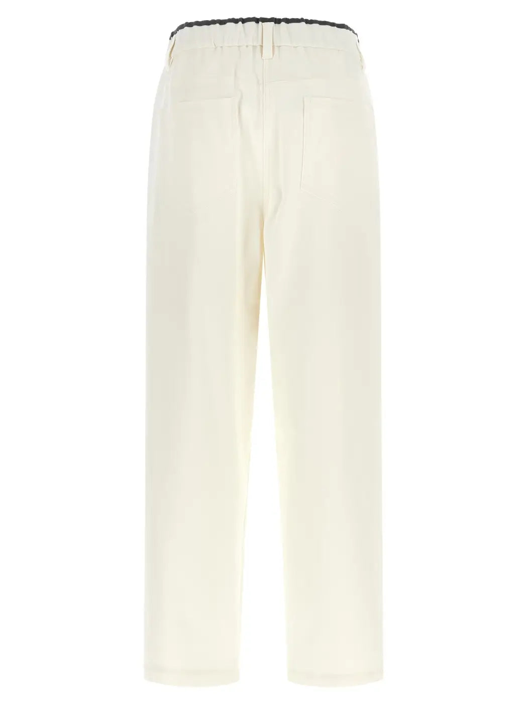 Brunello Cucinelli White Cotton Casual Pants
