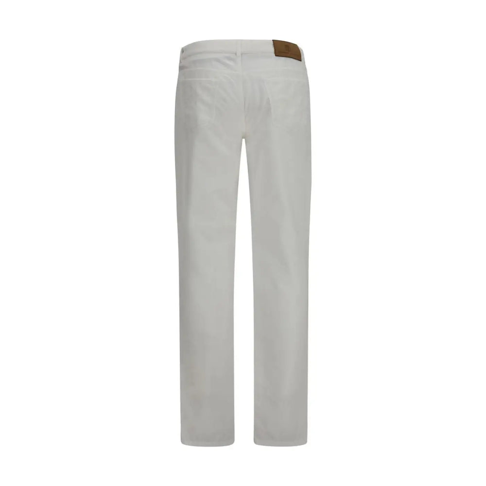 Brunello Cucinelli White Cotton Casual Pants