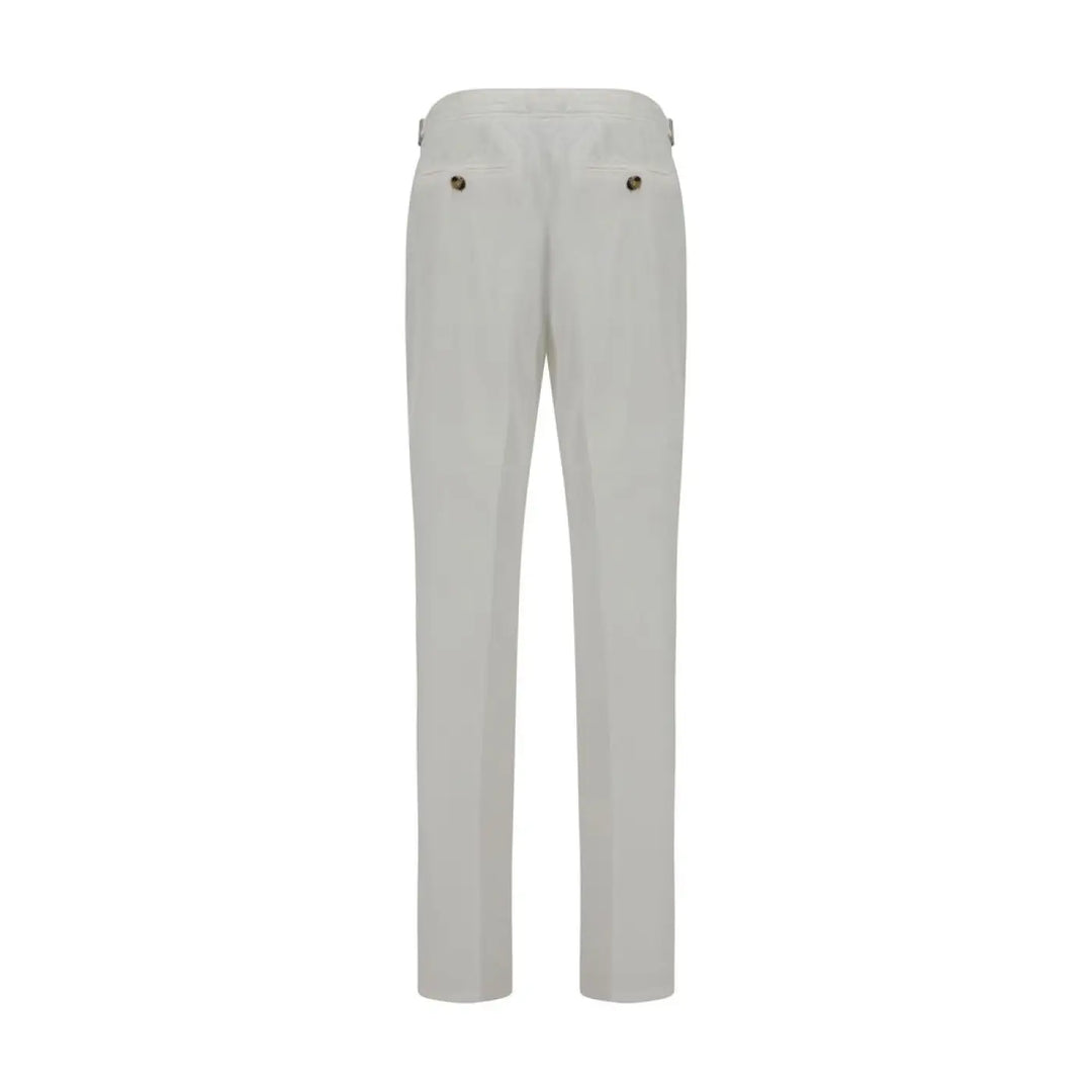 Brunello Cucinelli White Cotton Casual Pants