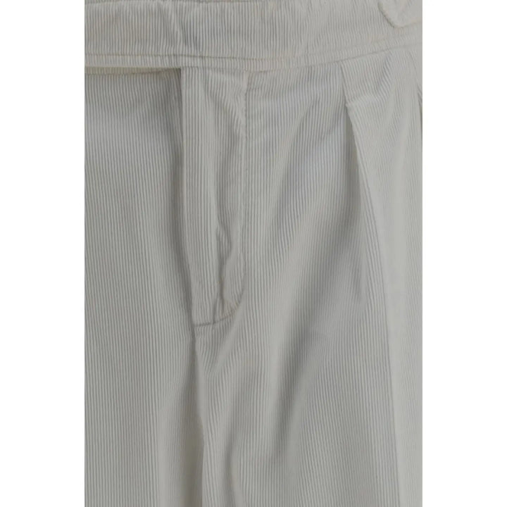 Brunello Cucinelli White Cotton Casual Pants