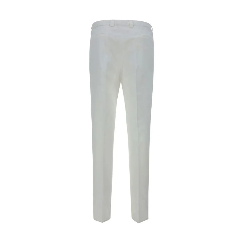 Brunello Cucinelli White Cotton Casual Pants