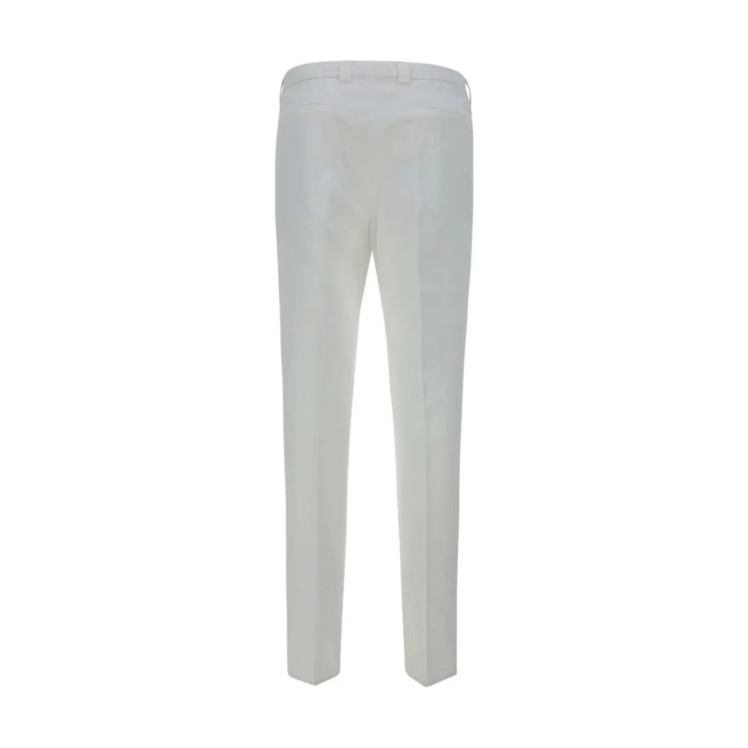 Brunello Cucinelli White Cotton Casual Pants
