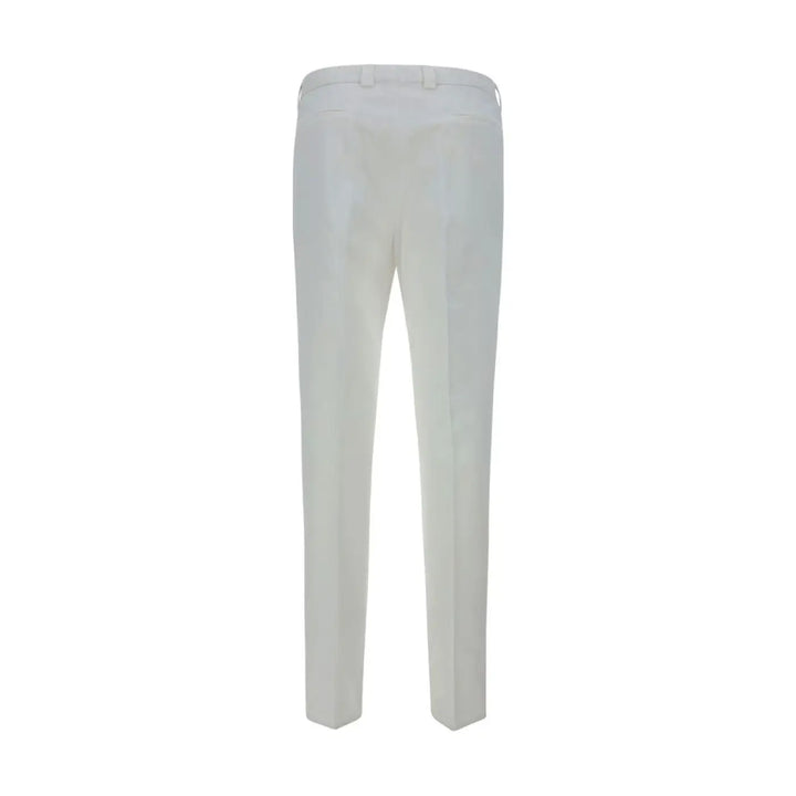 Brunello Cucinelli White Cotton Casual Pants