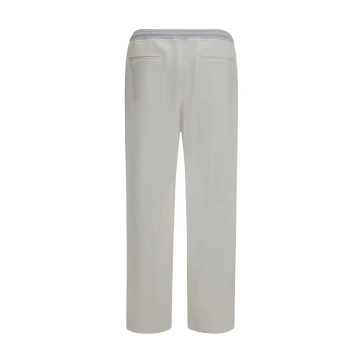 Brunello Cucinelli White Cotton Casual Pants