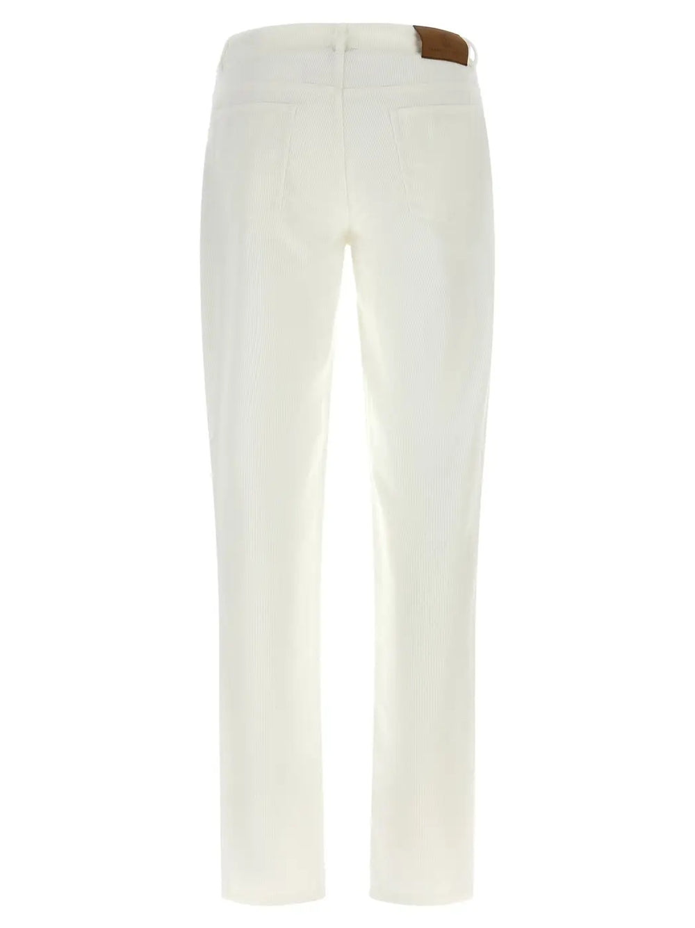 Brunello Cucinelli White Cotton Casual Pants