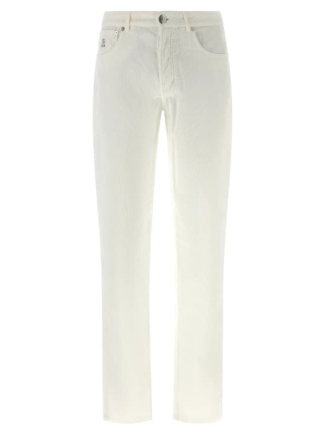 Brunello Cucinelli White Cotton Casual Pants