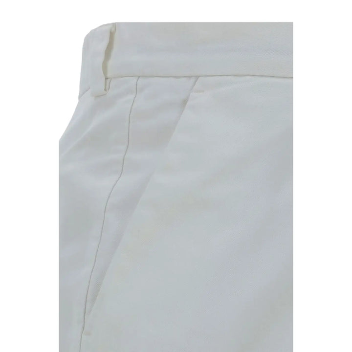 Brunello Cucinelli White Cotton Casual Pants