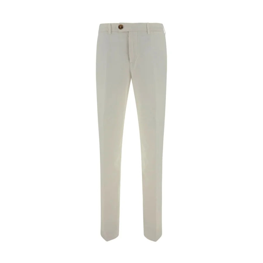 Brunello Cucinelli White Cotton Casual Pants