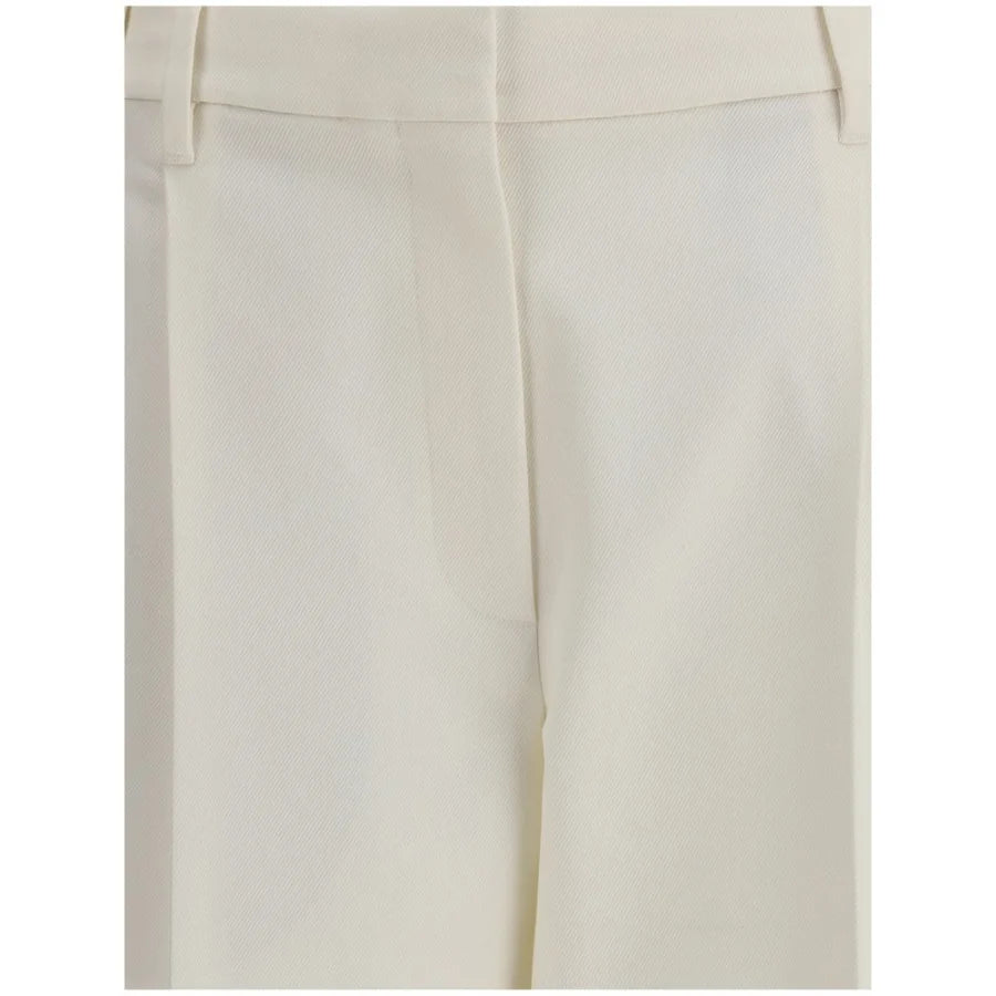 Brunello Cucinelli White Cotton Chino Pants