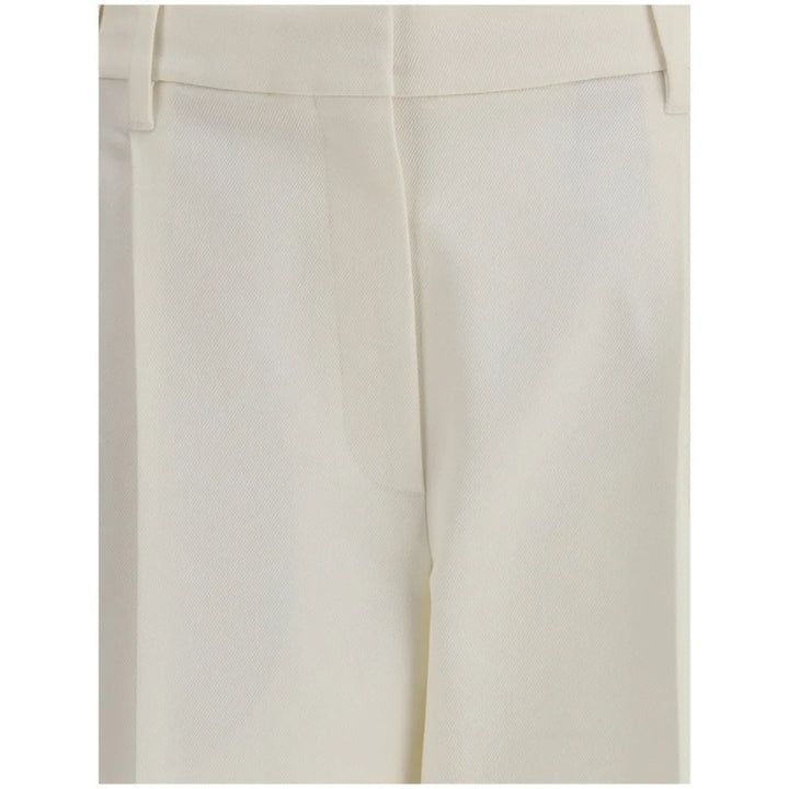 Brunello Cucinelli White Cotton Chino Pants