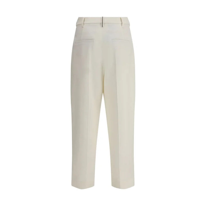 Brunello Cucinelli White Cotton Chino Pants