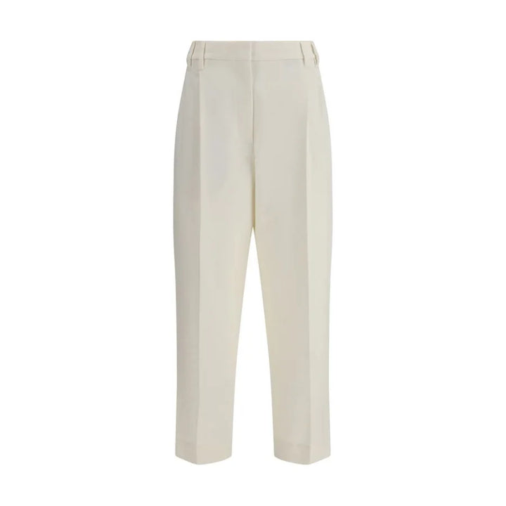 Brunello Cucinelli White Cotton Chino Pants