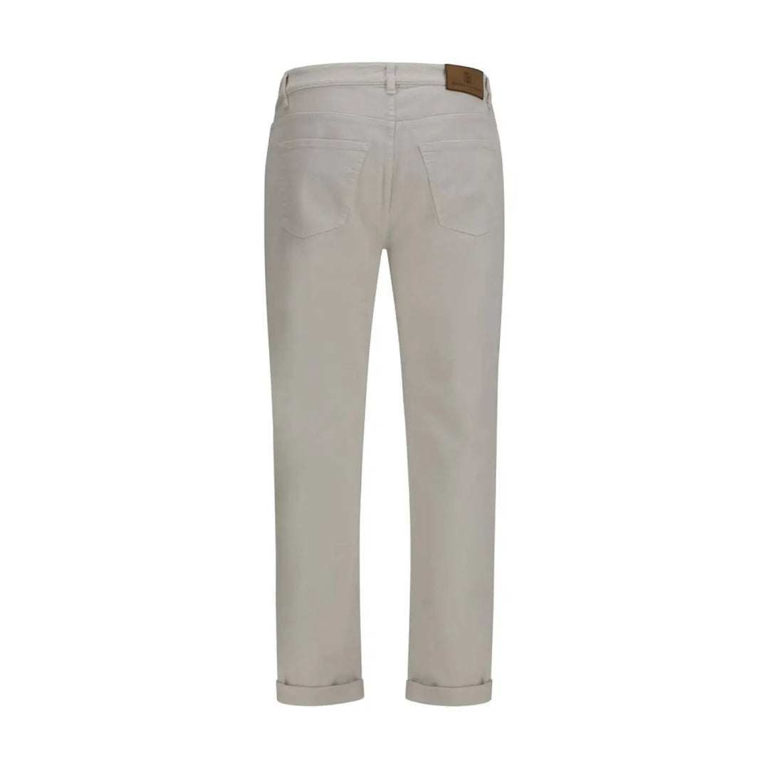 Brunello Cucinelli White Cotton Cropped Jeans