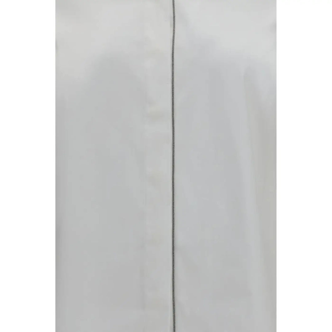 Brunello Cucinelli White Cotton Dress Shirt