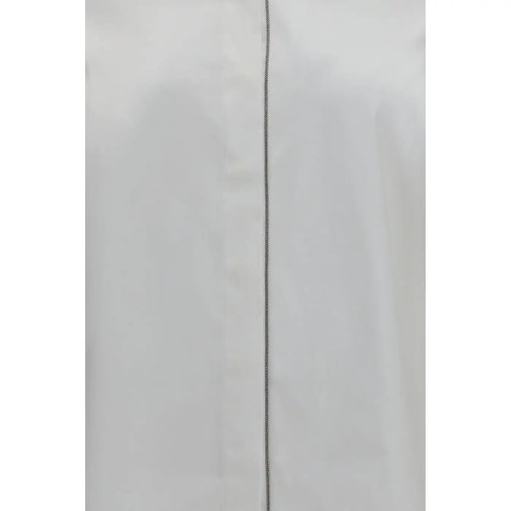 Brunello Cucinelli White Cotton Dress Shirt