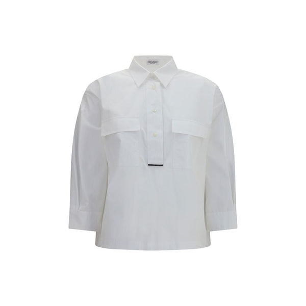 Brunello Cucinelli Shirts - White Cotton Dress Shirt