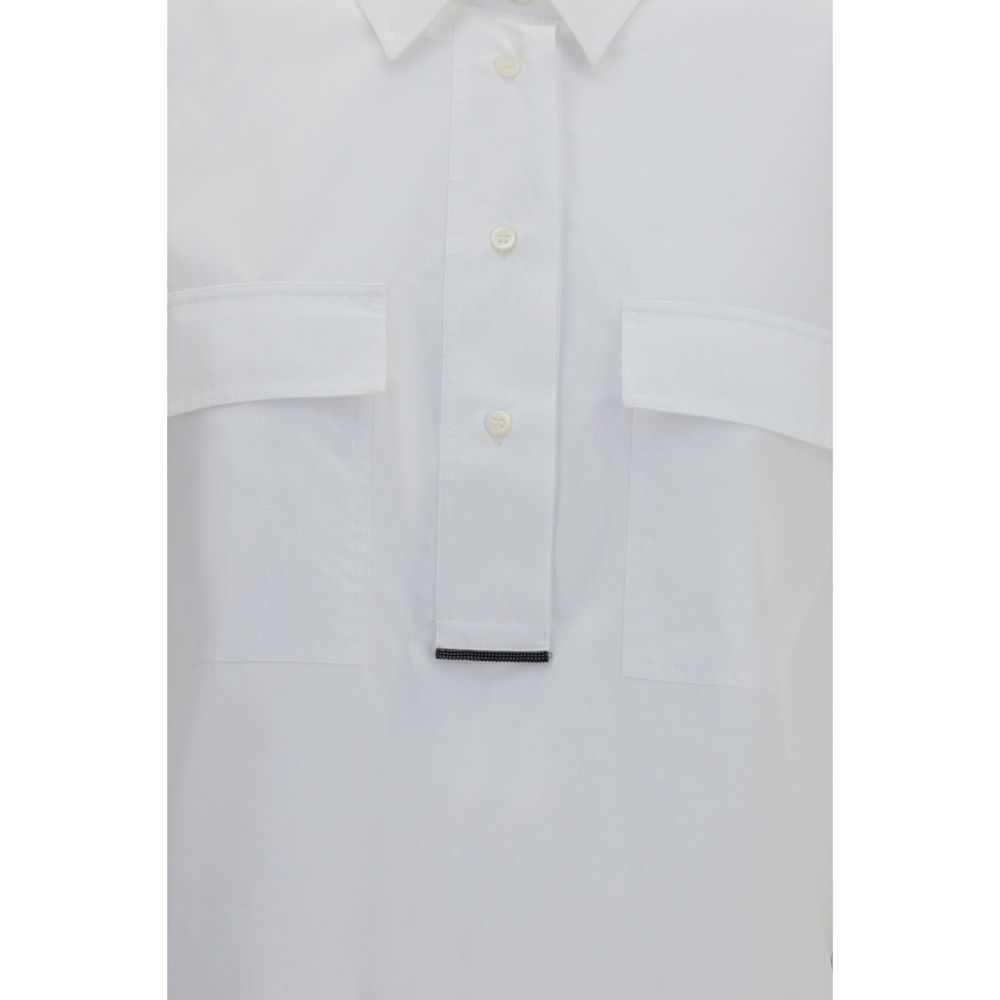 Brunello Cucinelli Shirts - White Cotton Dress Shirt