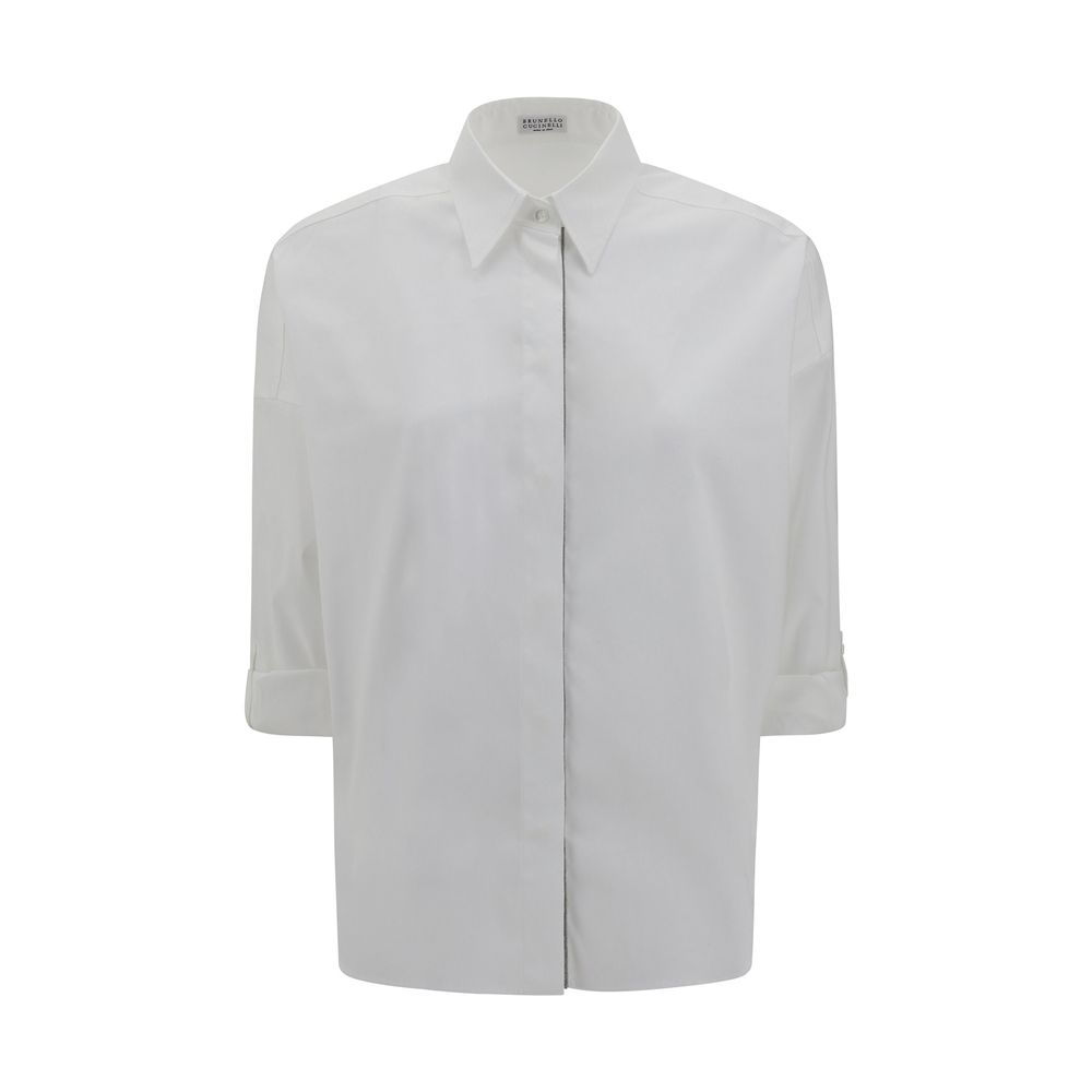 Brunello Cucinelli Shirts - White Cotton Dress Shirt