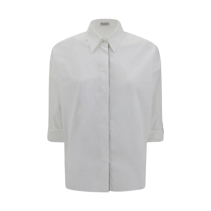 Brunello Cucinelli Shirts - White Cotton Dress Shirt