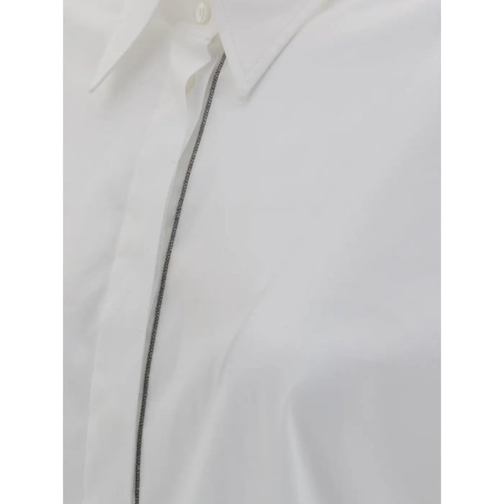 Brunello Cucinelli White Cotton Dress Shirt