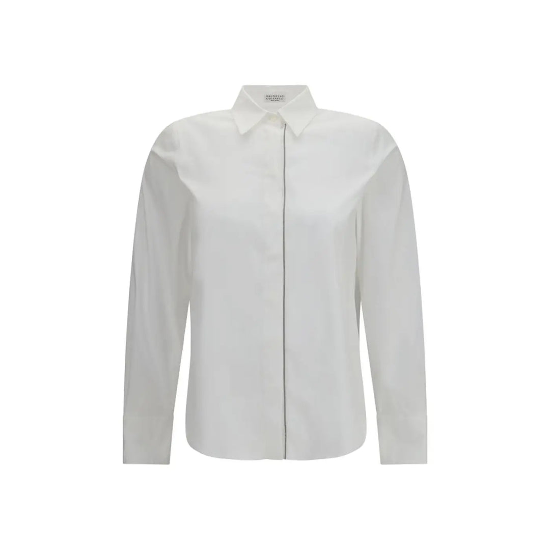 Brunello Cucinelli White Cotton Dress Shirt