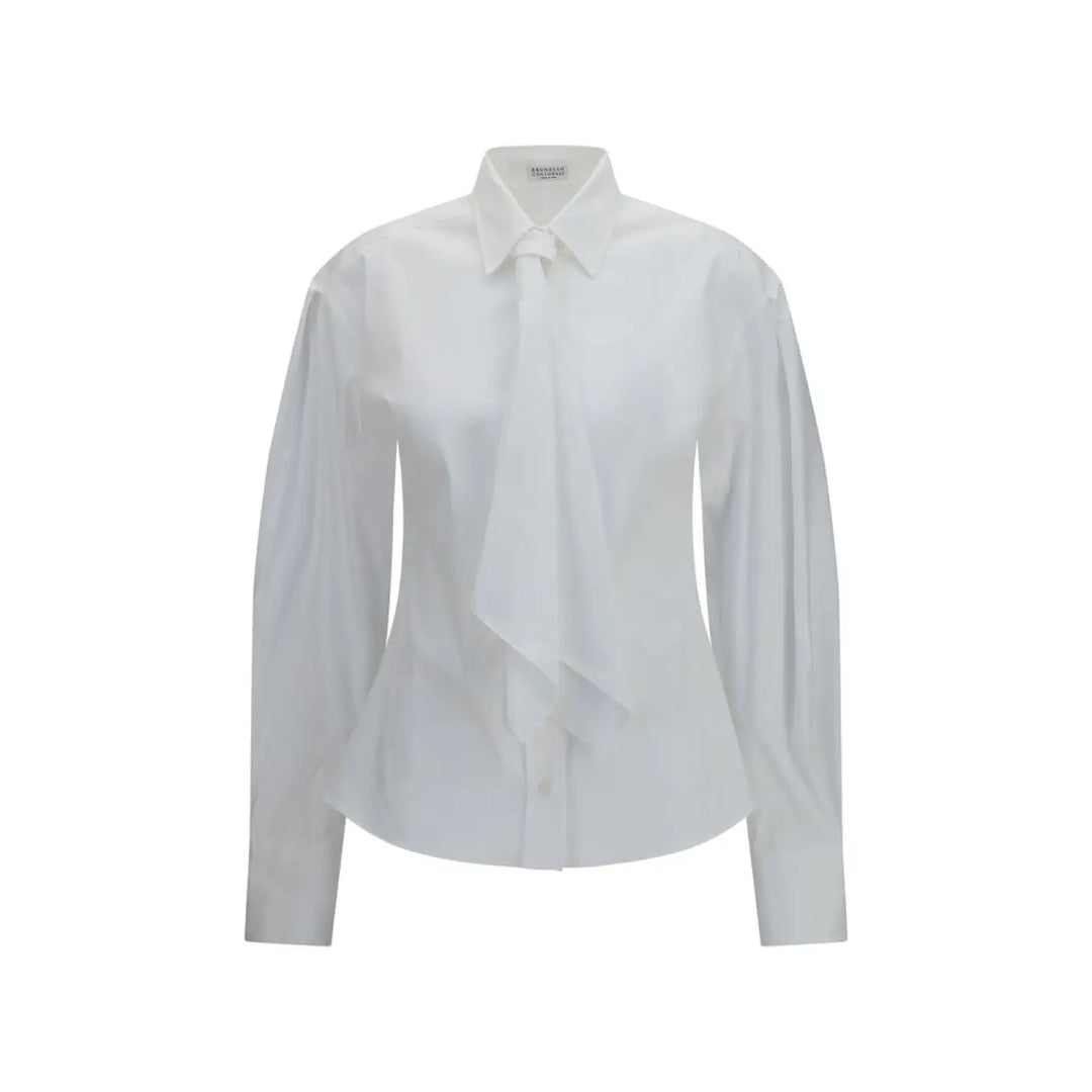Brunello Cucinelli White Cotton Dress Shirt