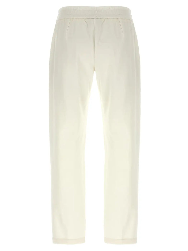 Brunello Cucinelli White Cotton Joggers (workout Pants)